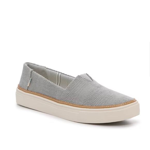 Tom’s Parker Cupsole gray slip-on durable and comfortable canvas sneakers 6.5 W - Picture 1 of 16